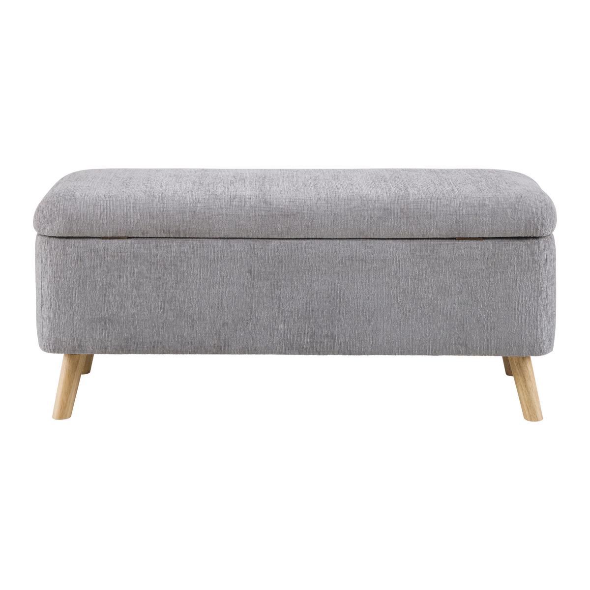SEDACÍ LAVICE JENSON -EXKLUSIV- - šedá/přírodní barvy, Moderní, dřevo/textil (100/43/40cm) - Mömax