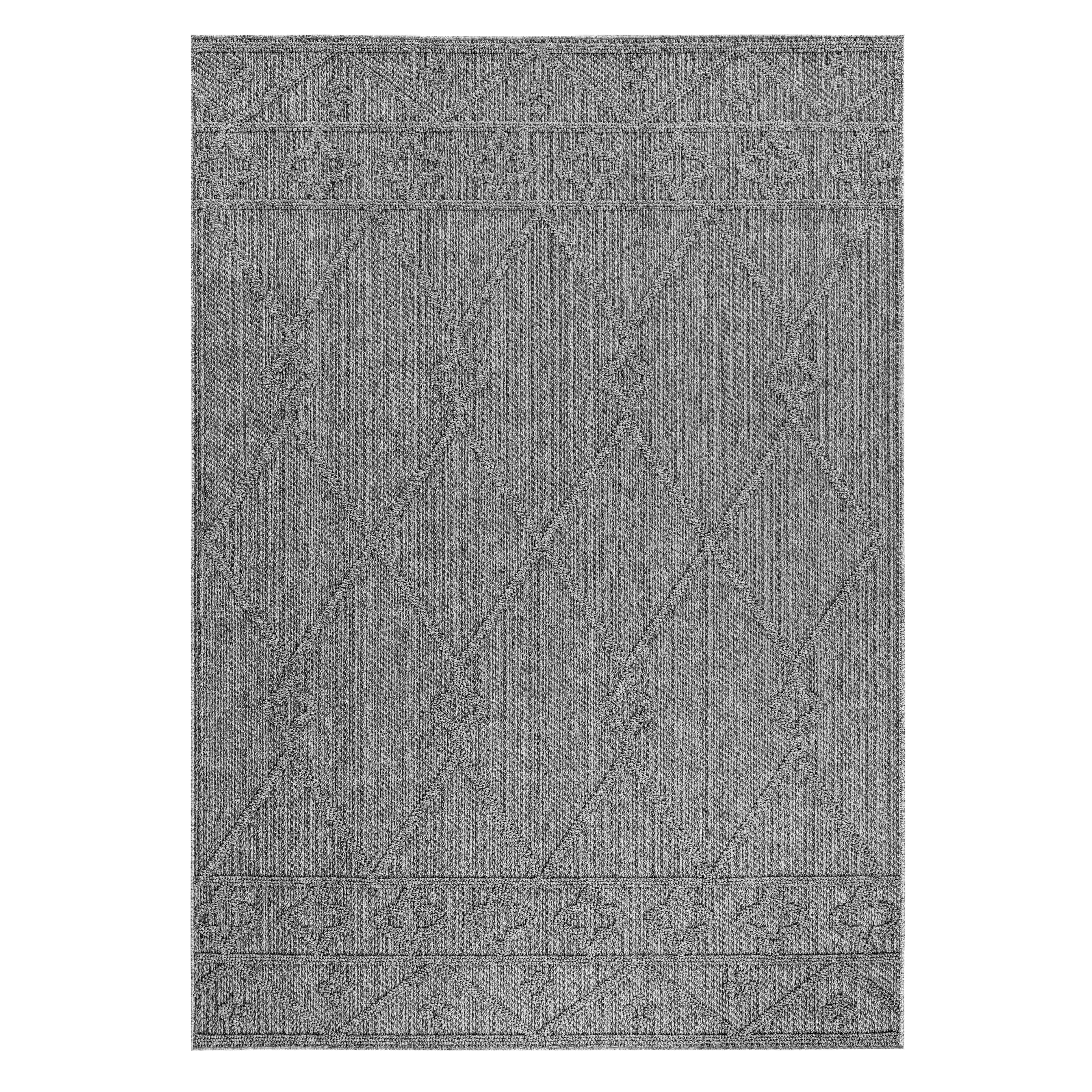 Outdoorteppich Patara - Grau, Design, Textil (160/230cm) - Novel
