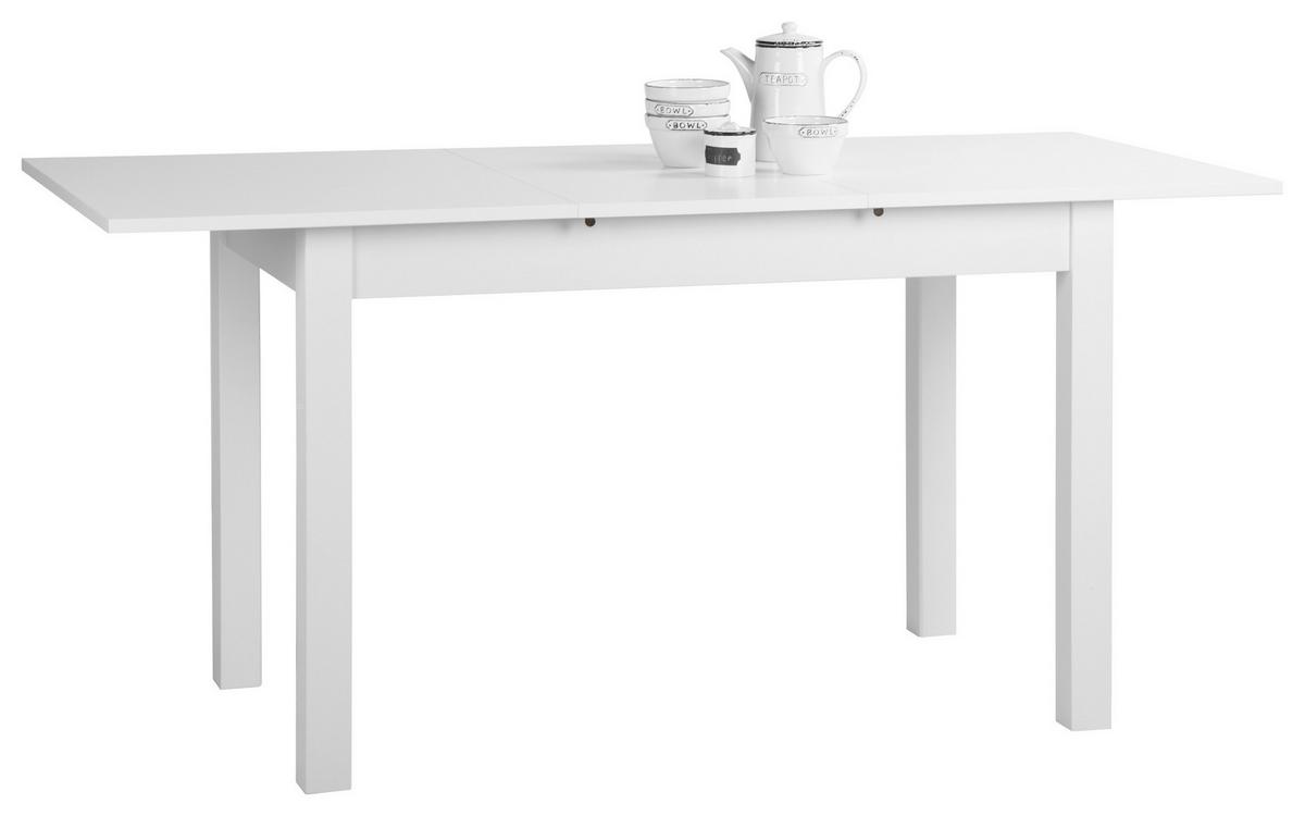 Esstisch Ausziehbar Coburg 120-160x70 Cm Weiß - Weiß, Design, Holzwerkstoff (120/70/76,5cm) - Carryhome