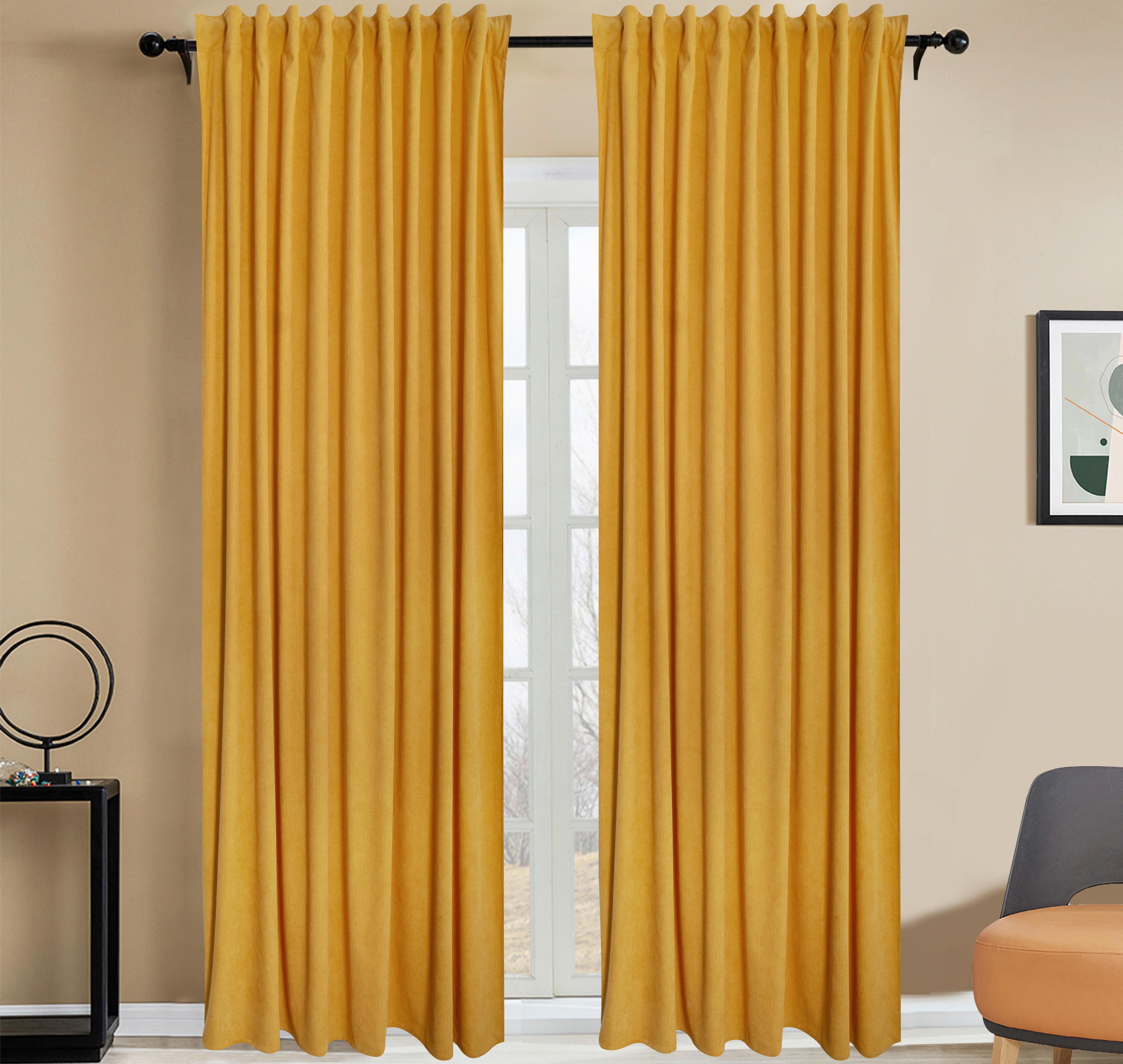 Vorhang mit Multifunktionsband Maren 140x245 cm Honigfarben - Honig, ROMANTIK / LANDHAUS, Textil (140/245cm) - James Wood