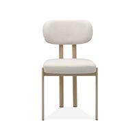 Stuhl Marven Naturfarben/Hellbraun B 47cm - Hellbraun/Naturfarben, Trend, Textil/Metall (49/82/54cm)