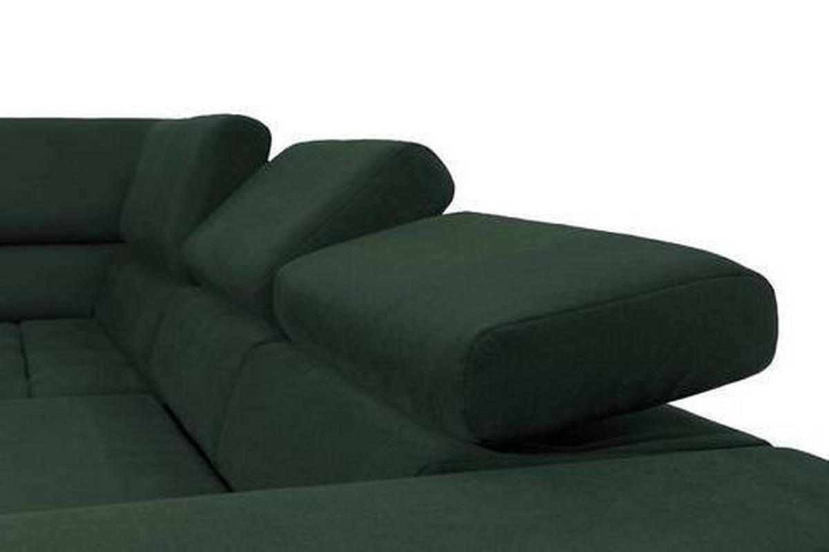 Eckschlafsofa Elias Neu Grün S: 201 cm - Schwarz/Grün, Design, Textil (201/307cm) - Livetastic
