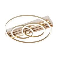 LED-DECKENLEUCHTE CELAL - Champagner/Eichefarben, Basics, Holzwerkstoff/Kunststoff (42/40/7cm) - Luca Bessoni