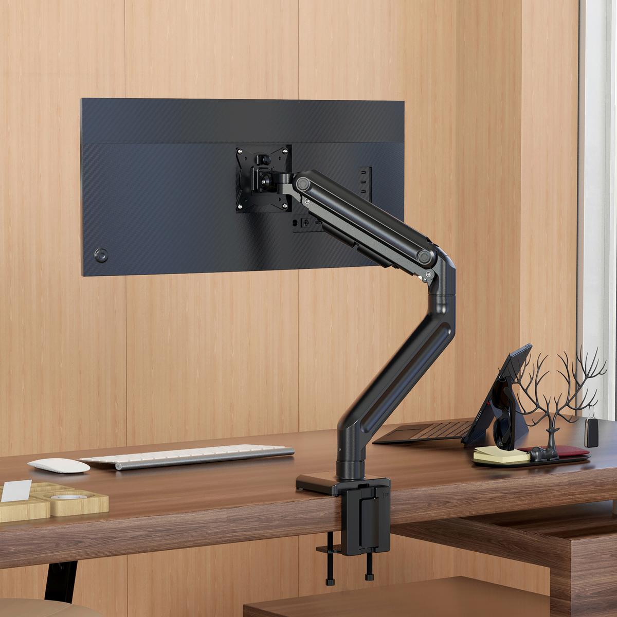 Monitor-Halterung Schwarz B: 40 cm - Schwarz, MODERN, Metall (40/56,5/53,3cm) - MID.YOU