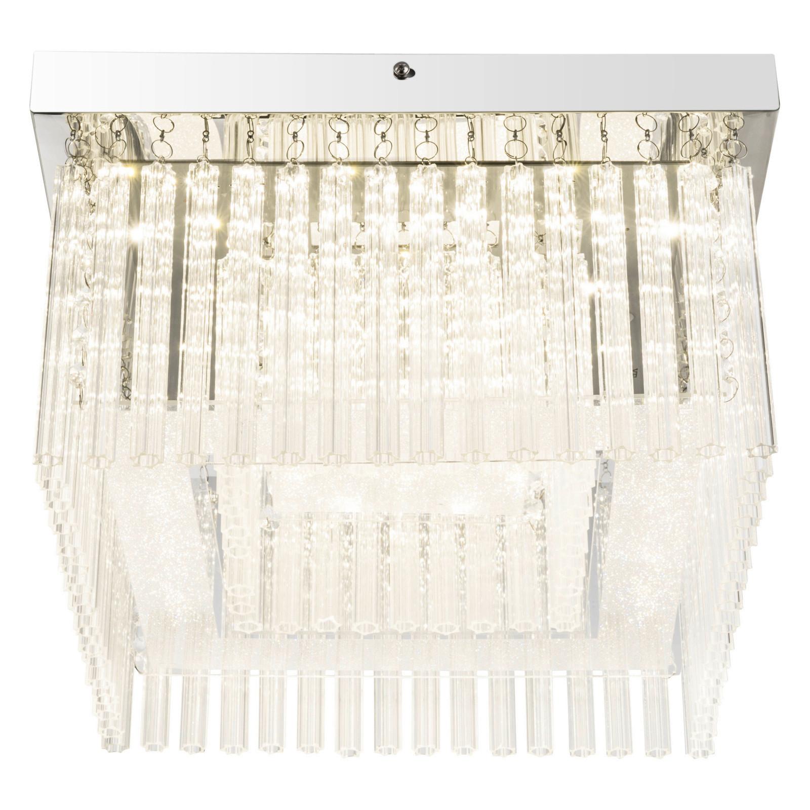 LED-DECKENLEUCHTE 68567-21 VINCE - Chromfarben, Basics, Glas/Metall (36/36/21.5cm) - Globo