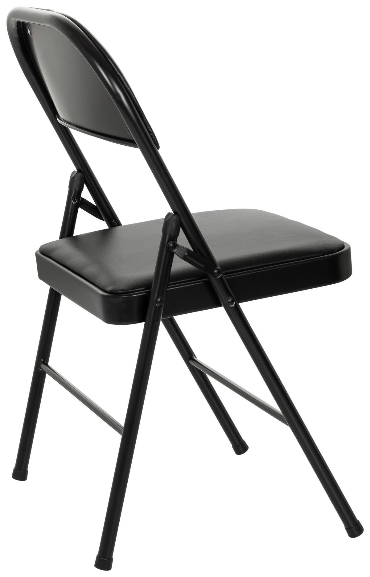 Klappstuhl Tudela H Schwarz B: 46 Cm - Schwarz, MODERN, Kunststoff/Metall (46/78/45cm) - MID.YOU