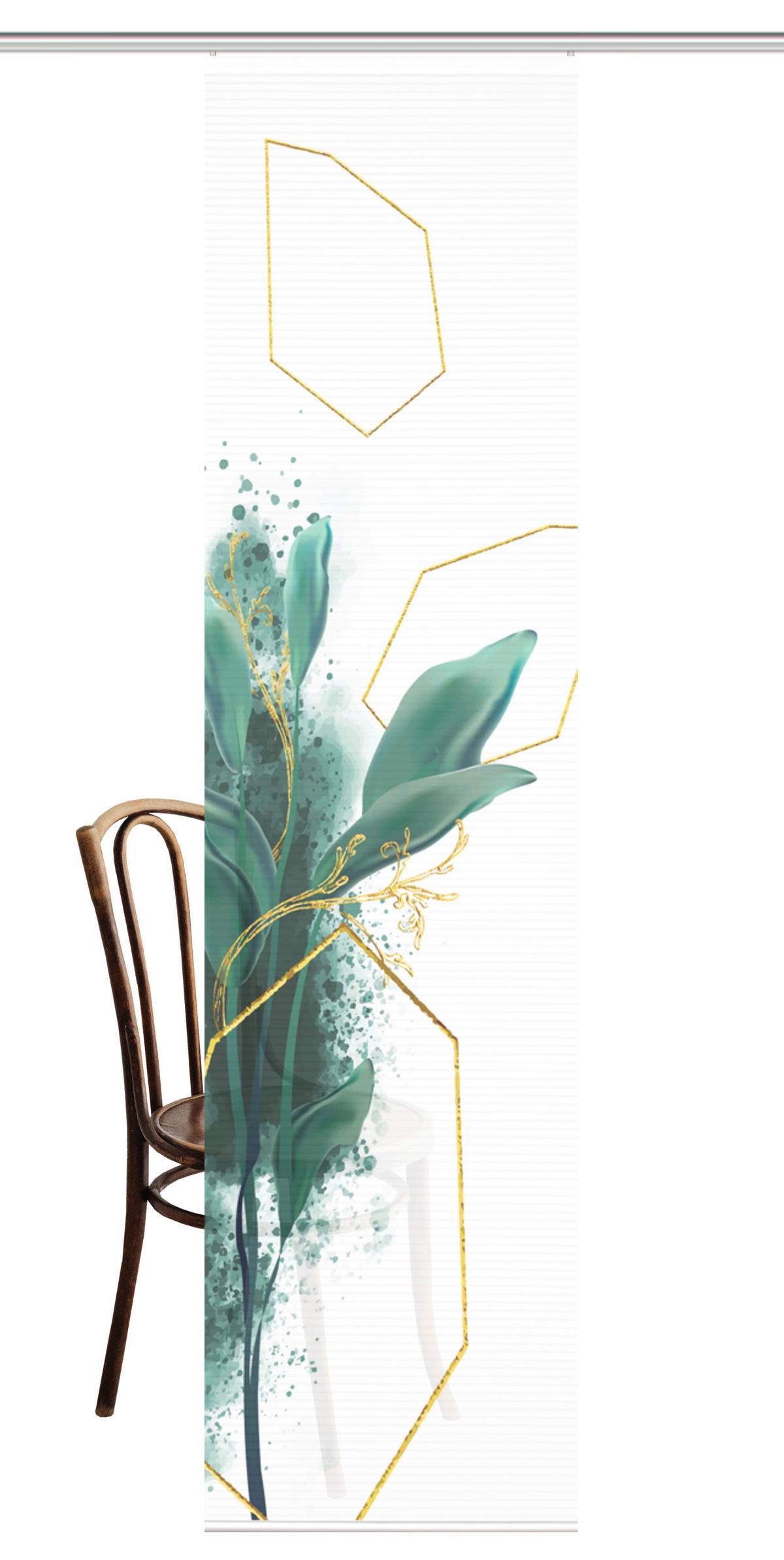 Flächenvorhang Signa - Grün, Natur, Textil (60/245cm)