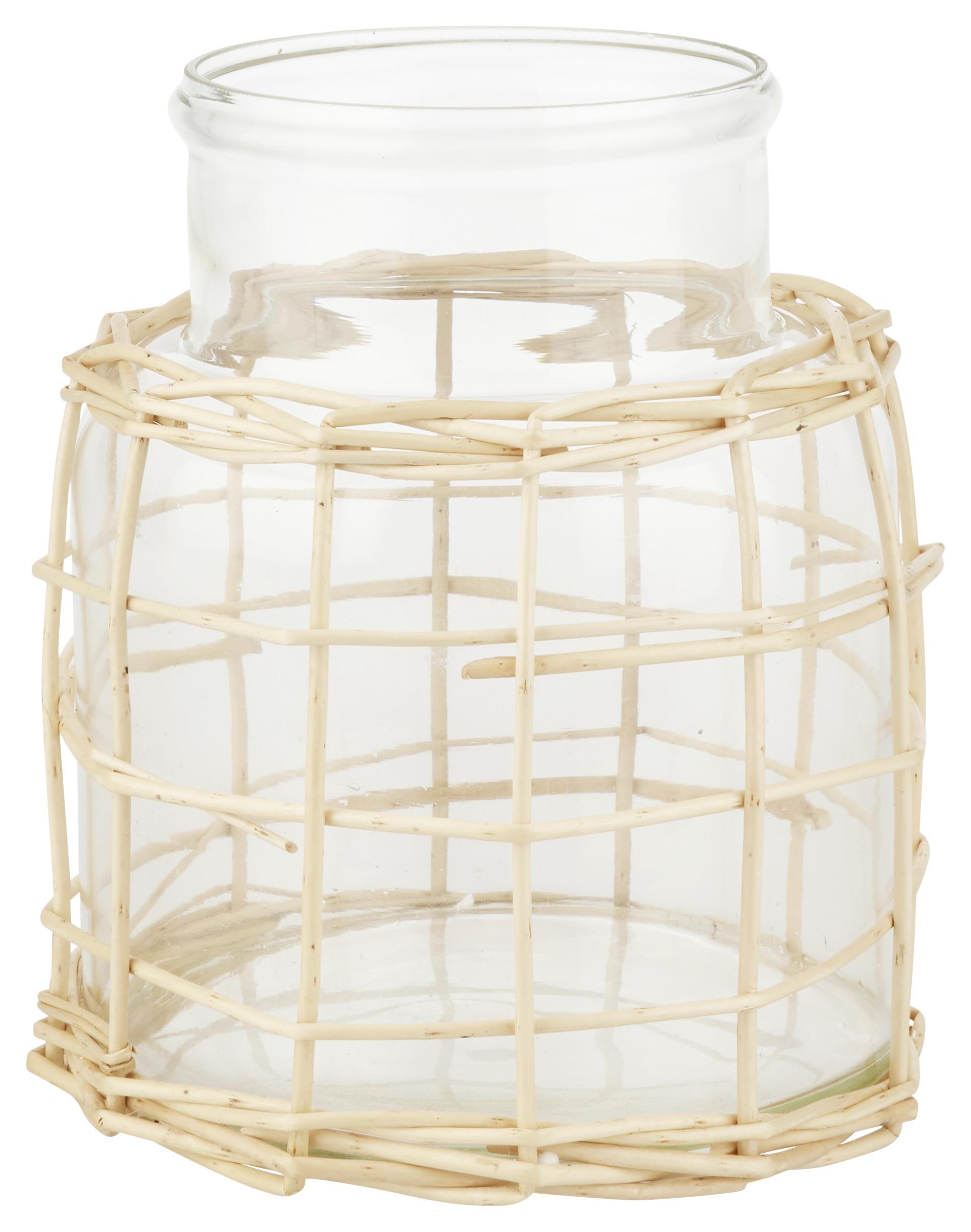 Váza Arnest, V: 21,5cm - prírodné farby/priehľadné, Konvenčný, drevo/sklo (18/21,5cm) - Modern Living
