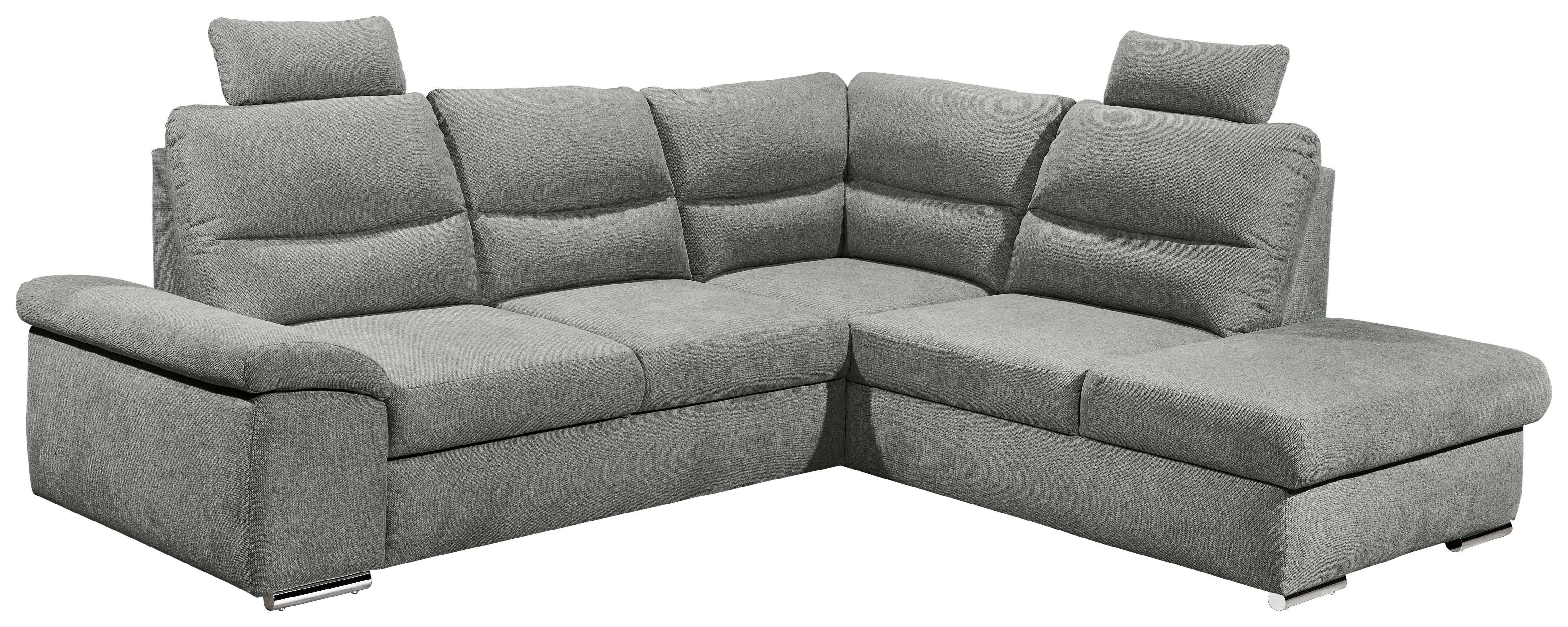 Rozkládací Sedací Souprava Alma Světle Šedá - šedá/barvy stříbra, Basics, kompozitní dřevo/textil (218/257cm) - MID.YOU