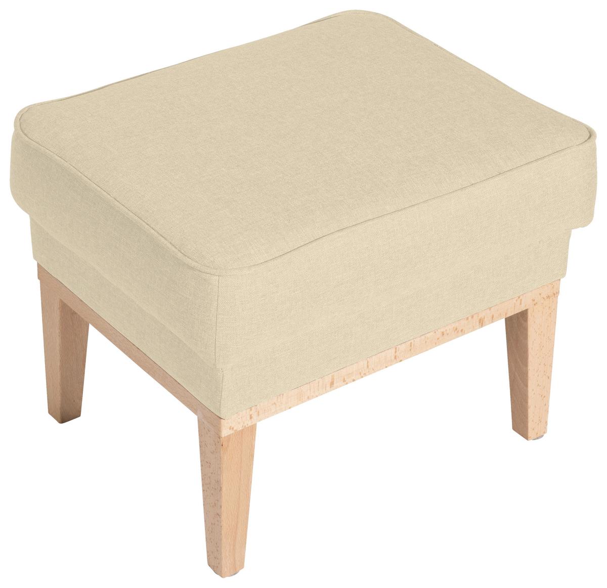 Hocker Angelo - Beige/Naturfarben, KONVENTIONELL, Textil (50/41/41cm) - Max Winzer