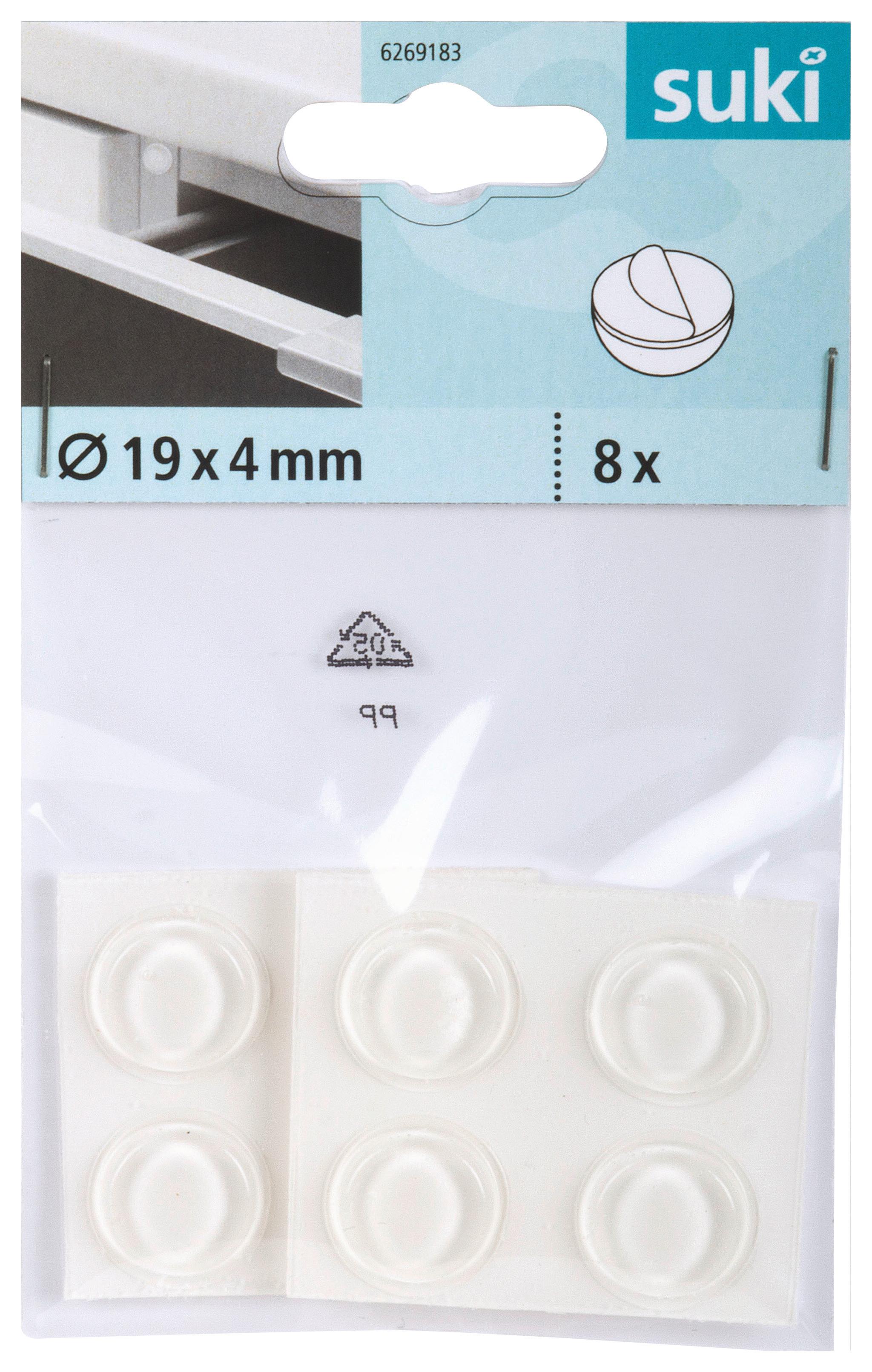 Ajtóütköző 19mm, 8db - (1,9/0,4cm) - Suki