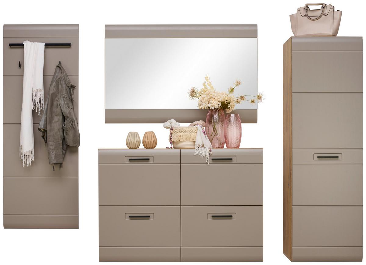 Garderobenschrank Auris Eichefarben B: 52 Cm - Eichefarben/Grau, MODERN (52/164/37,1cm) - Luca Bessoni