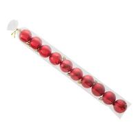 Saa vianočných gulí 10ks - červená, Konventionell, plast (5cm) - Mömax