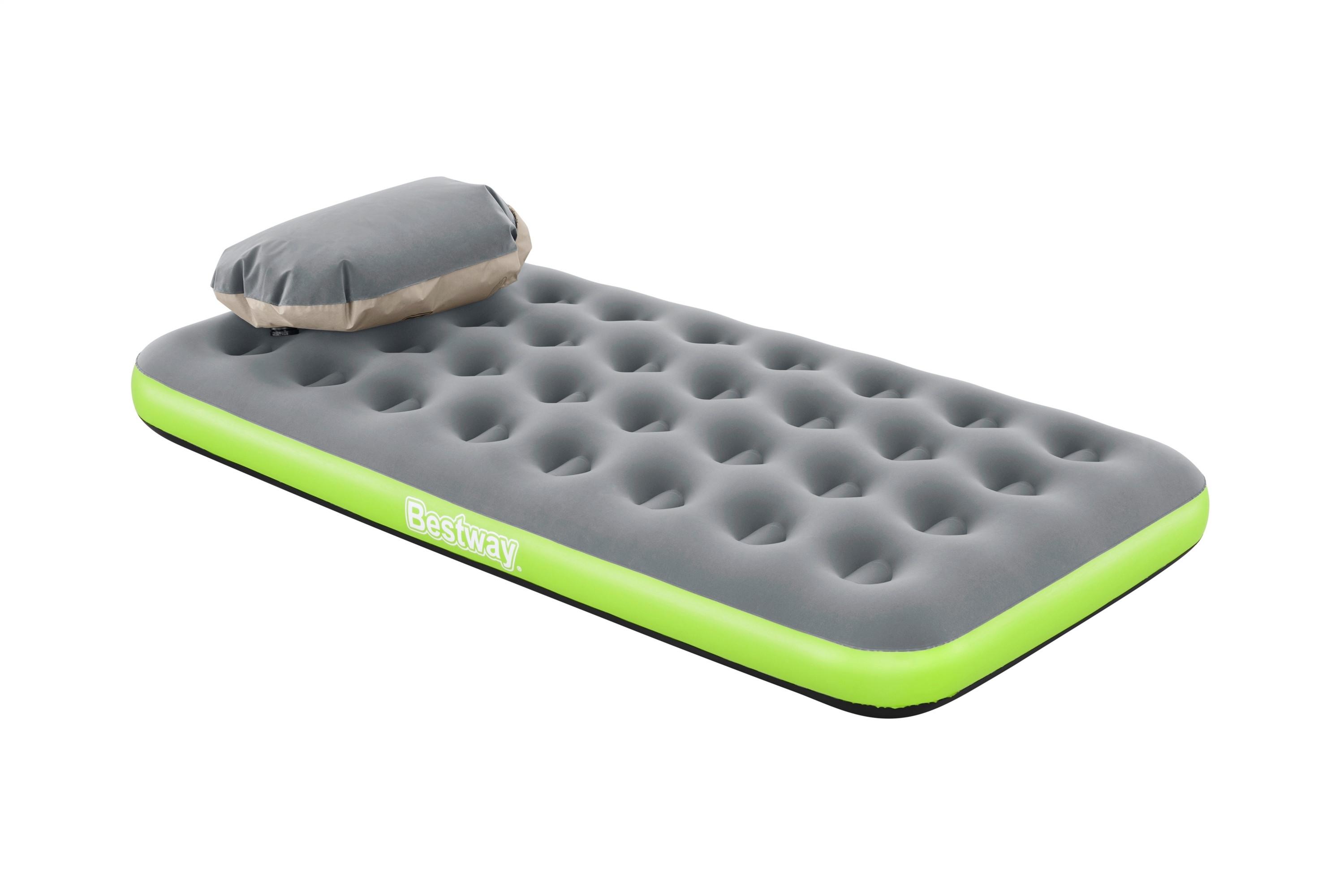 Luftbett Outdoor Roll & Relax 188x99x22 cm bis 150kg - Grau/Grün, MODERN, Kunststoff (188/99/22cm) - Bestway