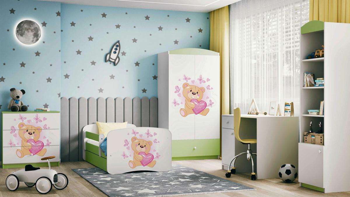 Kinder-/Juniorbett Babydreams inkl. Matratze 80x160 - Birkefarben/Weiß, MODERN, Holz/Holzwerkstoff (80/160cm) - MID.YOU