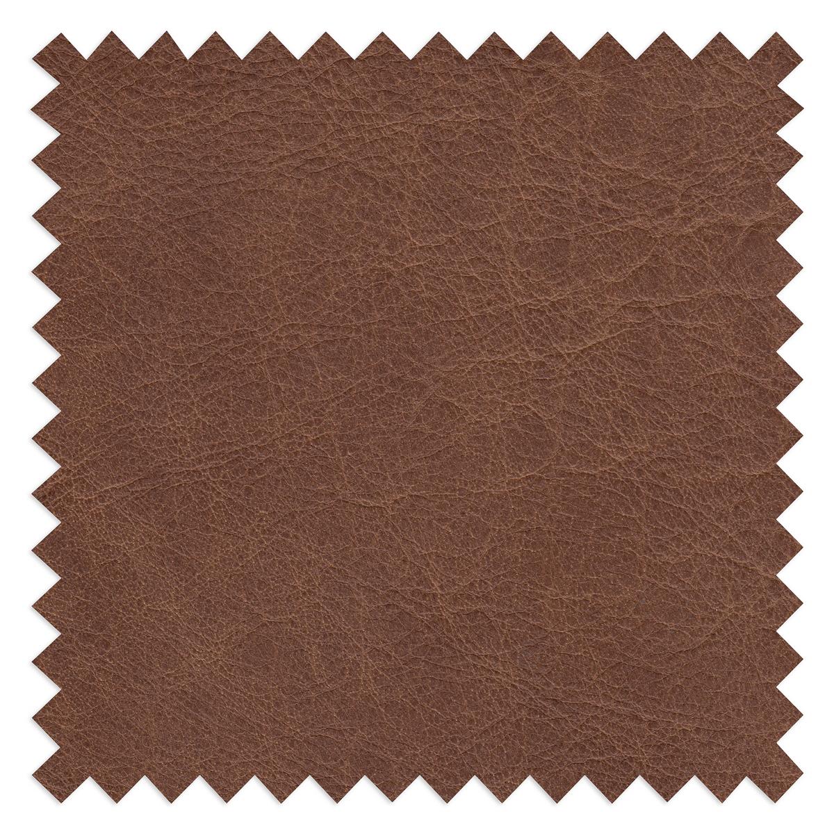 3,5-Sitzer Spring, Dunkelbraun B: 207 cm - Dunkelbraun/Schwarzchrom, Design, Leder (207/85/92cm) - Livetastic