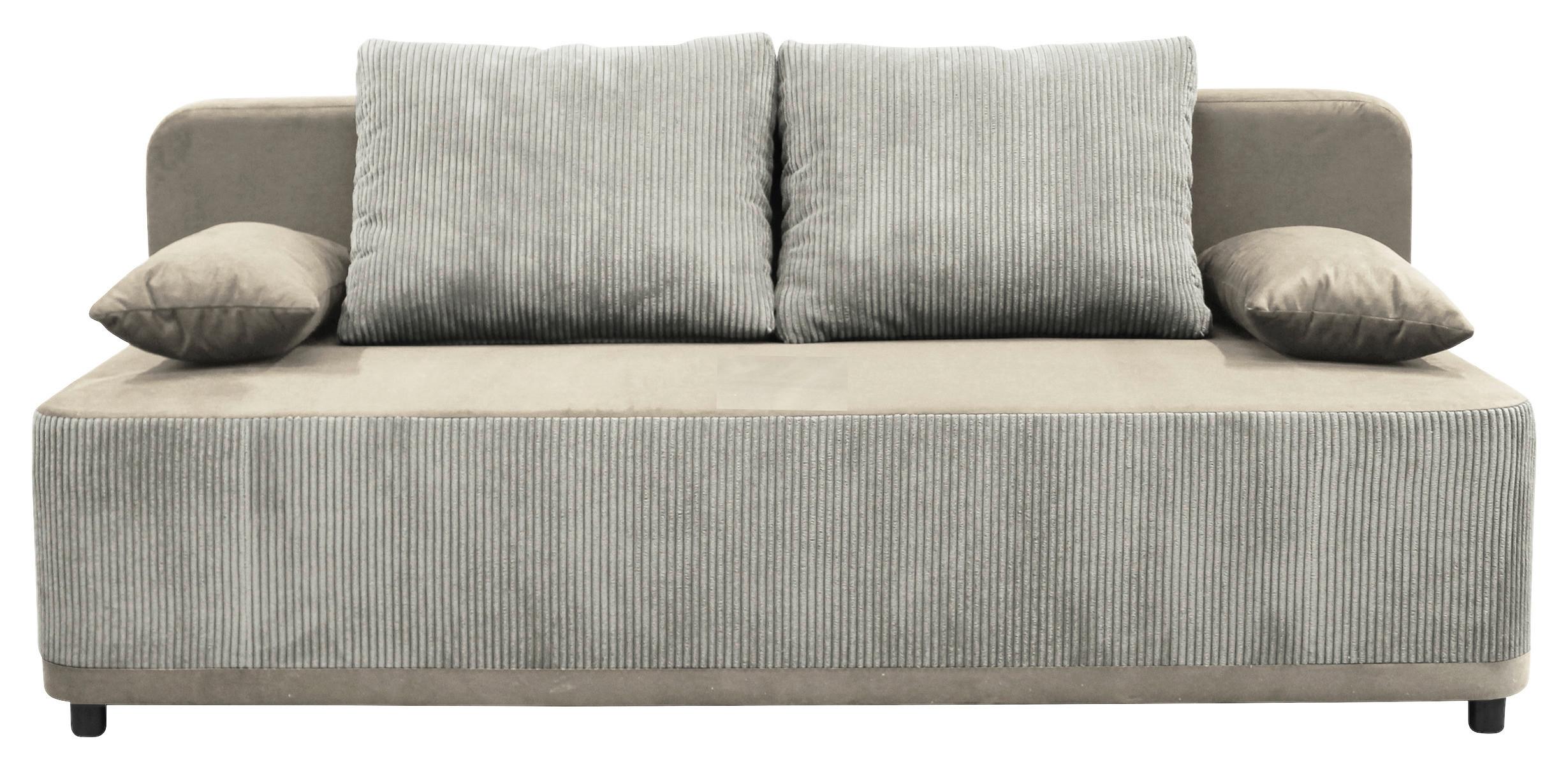 Schlafsofa Stella Creme B: 197 cm - Creme/Schwarz, Design, Textil (197/90/83cm) - MID.YOU