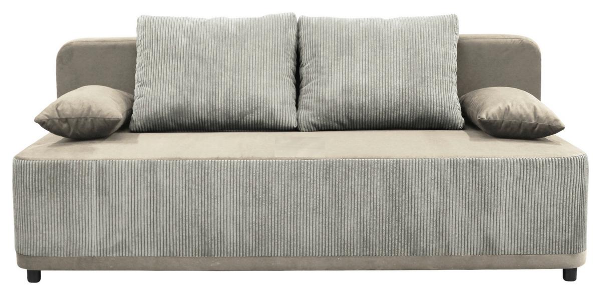 Schlafsofa Stella Creme B: 197 cm - Creme/Schwarz, Design, Textil (197/90/83cm) - MID.YOU