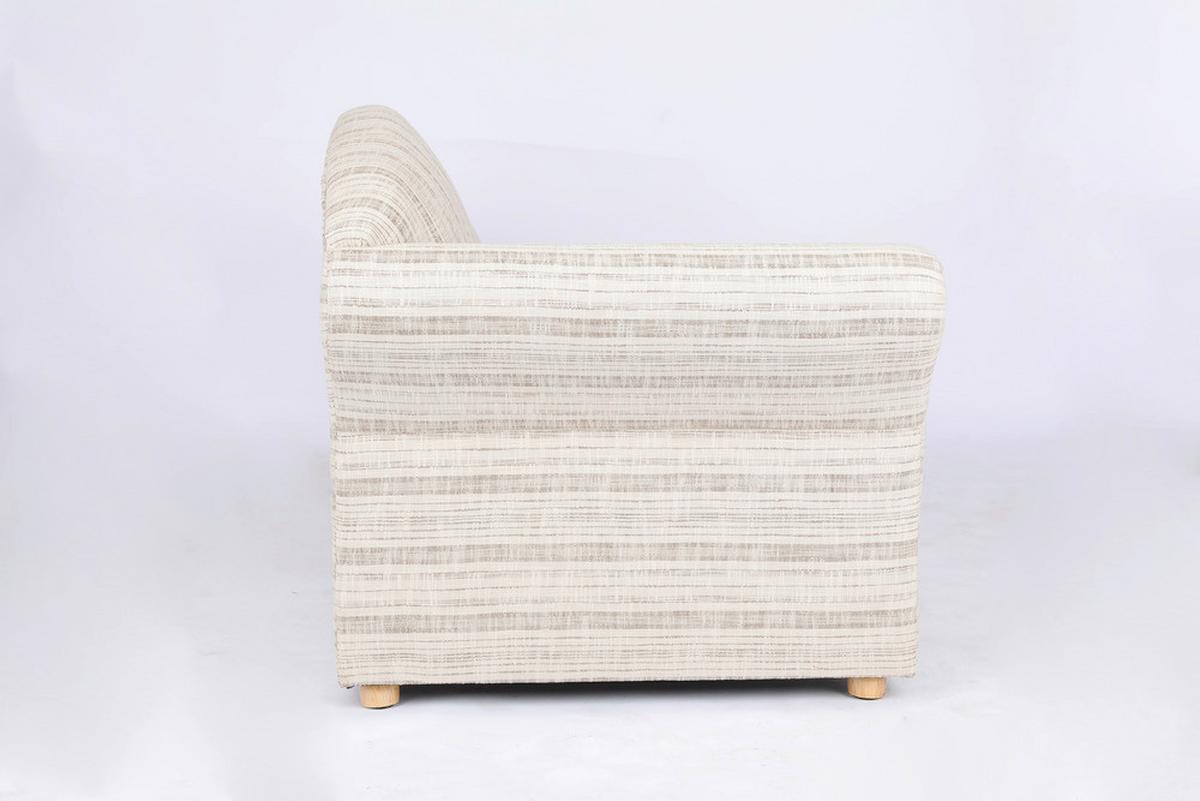 3-Sitzer Loretta ca. 193x83x85 cm, Armlehne links - Hellgrau, Basics, Holz/Textil (193/83/85cm)