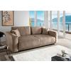 Schlafsofa Longo, Hellbraun 245 Cm - Hellbraun/Schwarz, MODERN, Textil (245/86/126cm) - Livetastic