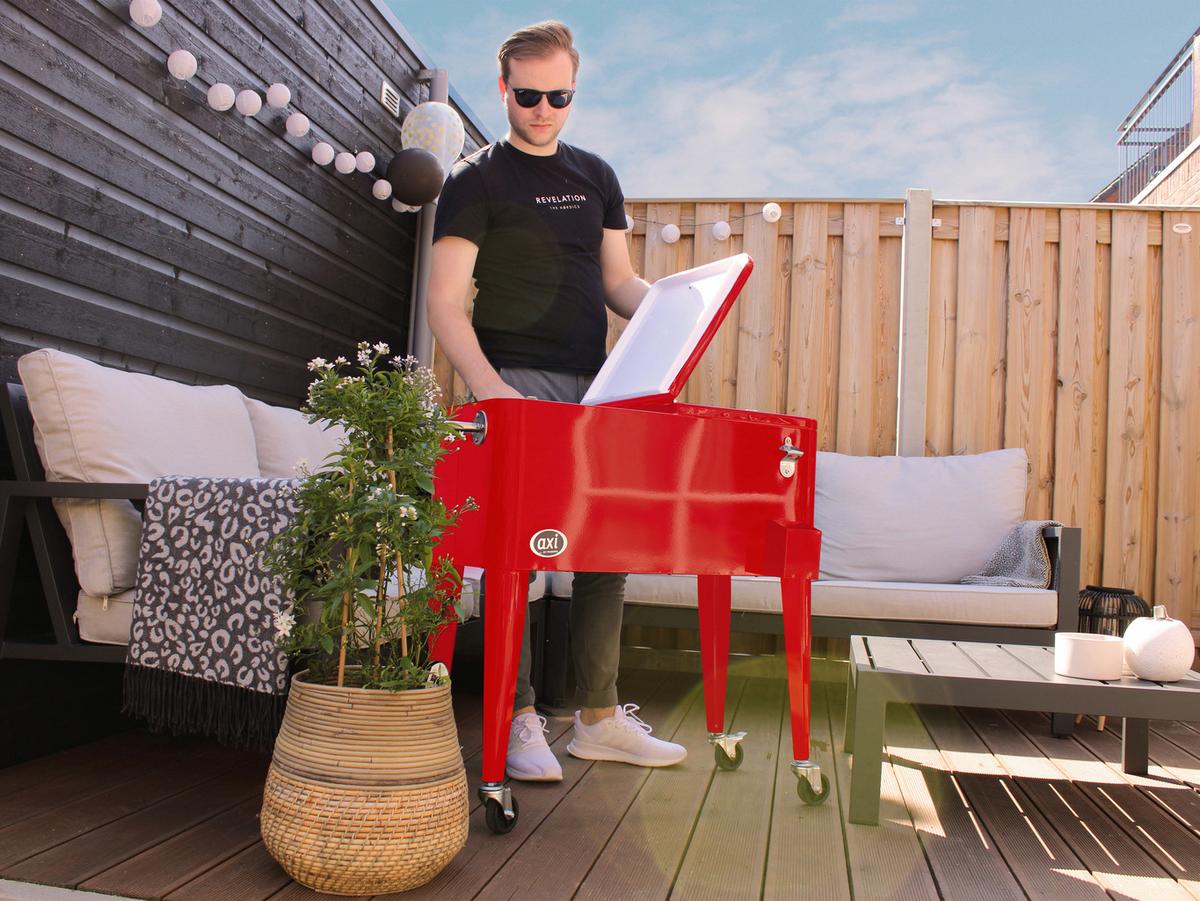 Kühlbox A065.001.02 - Rot, KONVENTIONELL, Kunststoff/Metall (43/89/92cm) - Ambia Garden