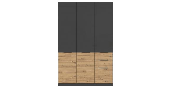 Kleiderschrank Max-Extra - Eiche Artisan/Grau, KONVENTIONELL, Holzwerkstoff (136/210/54cm) - James Wood
