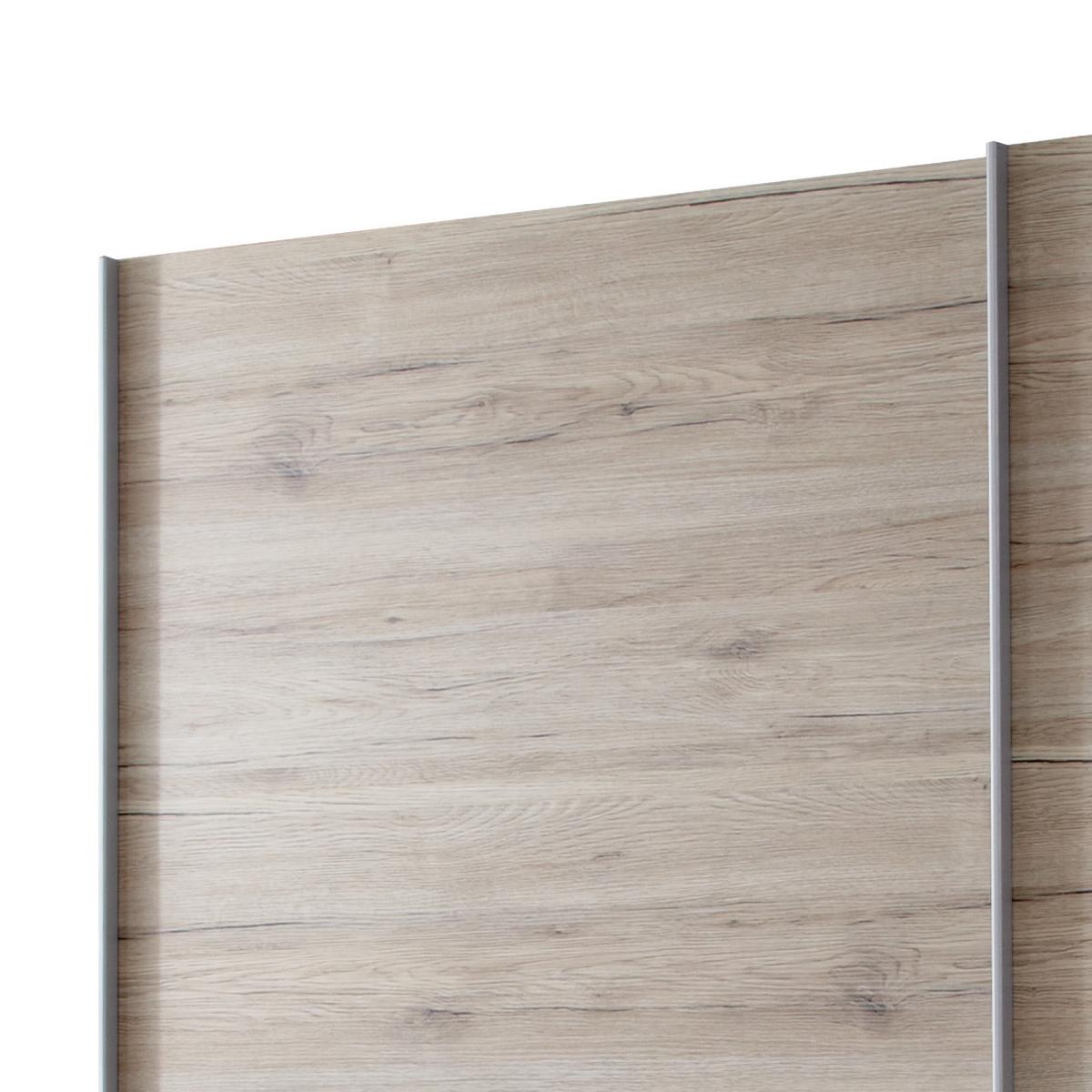 Schwebetürenschrank 135cm Chess, Eiche Dekor/Weiß - Eichefarben/Weiß, Design, Holzwerkstoff (135/198/64cm) - MID.YOU