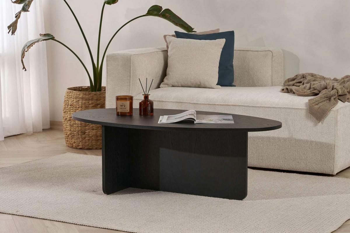 Couchtisch Orba Schwarz L: 120cm - Schwarz, Design, Holzwerkstoff (120/40/65cm) - MID.YOU