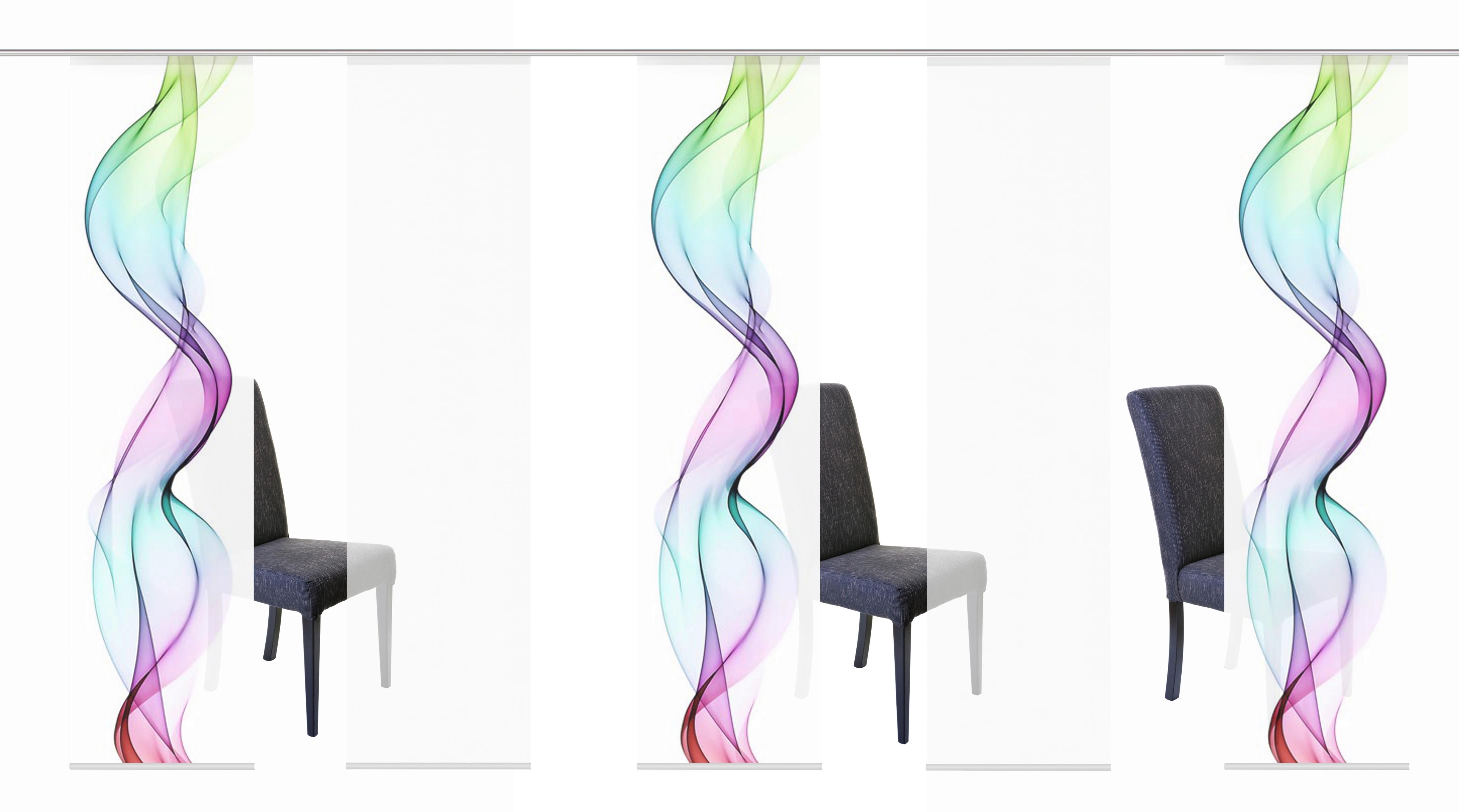 Flächenvorhang Edmonton Multicolor B: 60 Cm - Multicolor, Design, Textil (5x60/245cm)