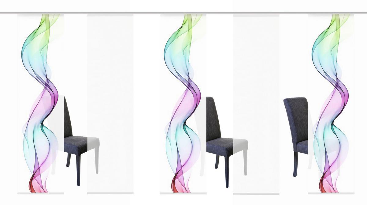 Flächenvorhang Edmonton Multicolor B: 60 cm - Multicolor, Design, Textil (5x60/245cm)