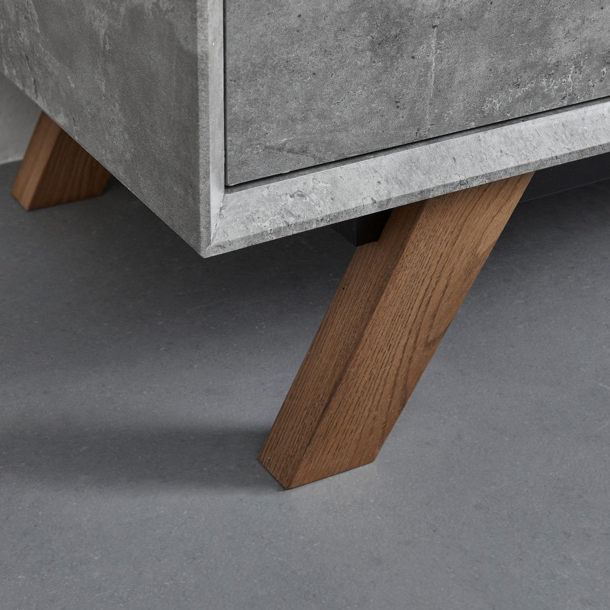 Komoda CASPER - sivá/farba duba, Modern, drevo (100/133,5/40cm) - Modern Living
