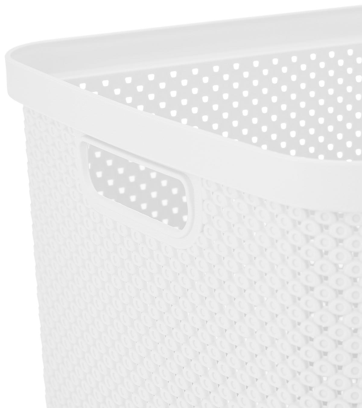 Tárolókosár Diamond - fehér, Basics, műanyag (38,2/22,2/28cm) - Luca Bessoni