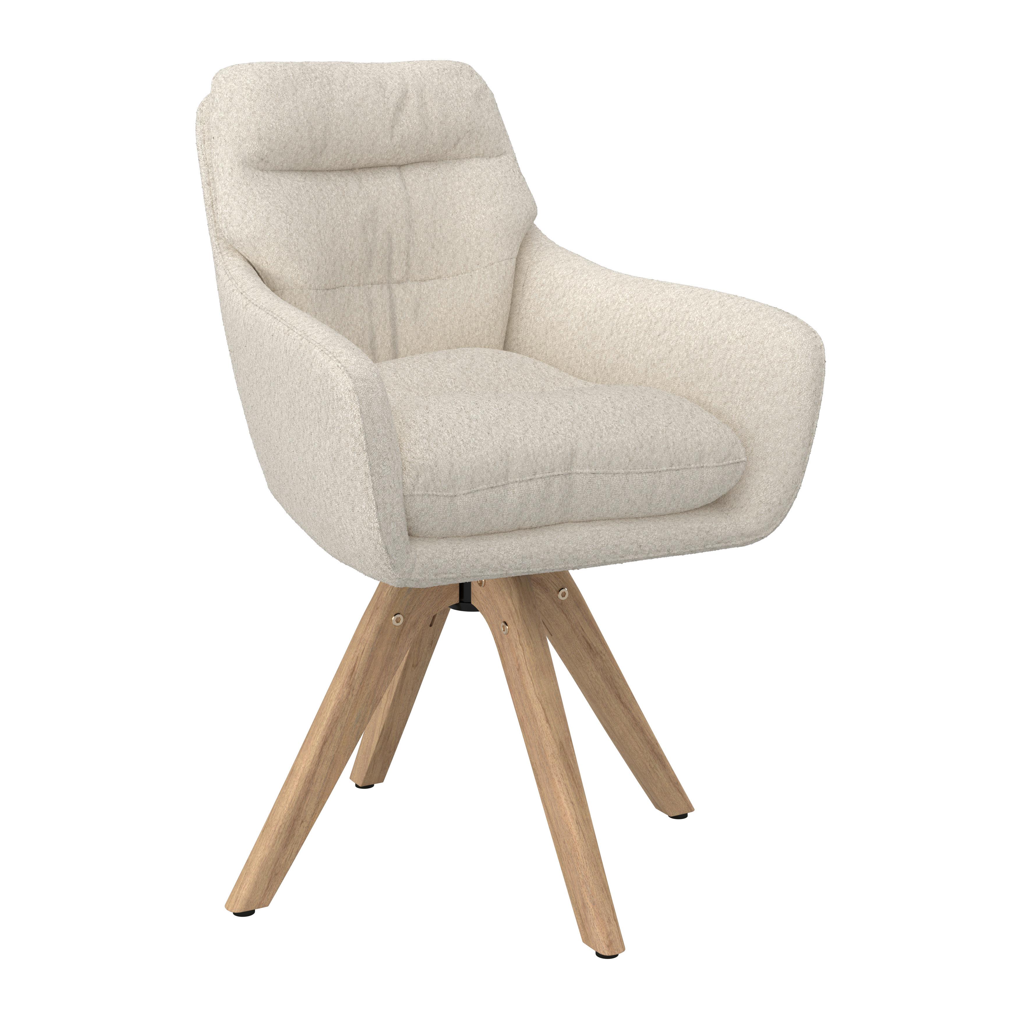 ŽIDLE S PODRUČKAMI JUANA - krémová/přírodní barvy, Moderní, dřevo/textil (61/93/65cm) - Bessagi Home