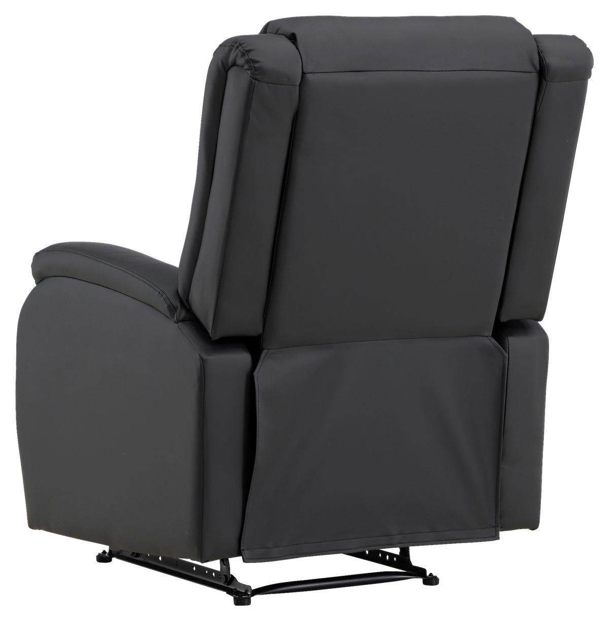 Fernsehsessel Bengt - Schwarz, Basics, Textil/Metall (74/103/92cm) - Livetastic