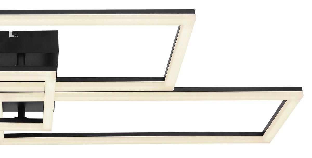 Led Mennyezeti Lámpa 67247-58 - fekete/opál, Design, műanyag/fém (90/40/8cm) - Globo