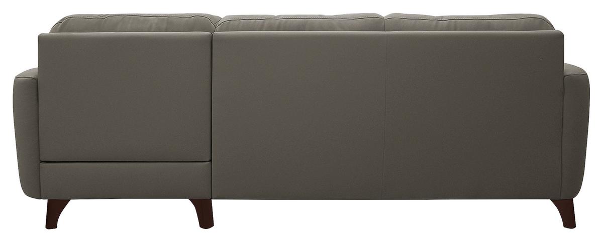 Ecksofa Nordic Schlammfarben S: 238x168 cm - Schlammfarben/Buchefarben, Design, Leder/Textil (238/168cm) - Livetastic