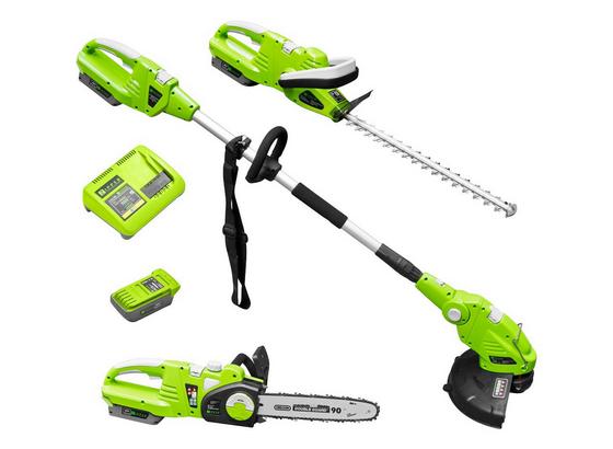 Gartengeräteset Zi-gps40v-akku - Schwarz/Grün, MODERN, Metall - Zipper Gartengeräteset Zi-gps40v-akku - Schwarz/Grün, MODERN, Metall - Zipper