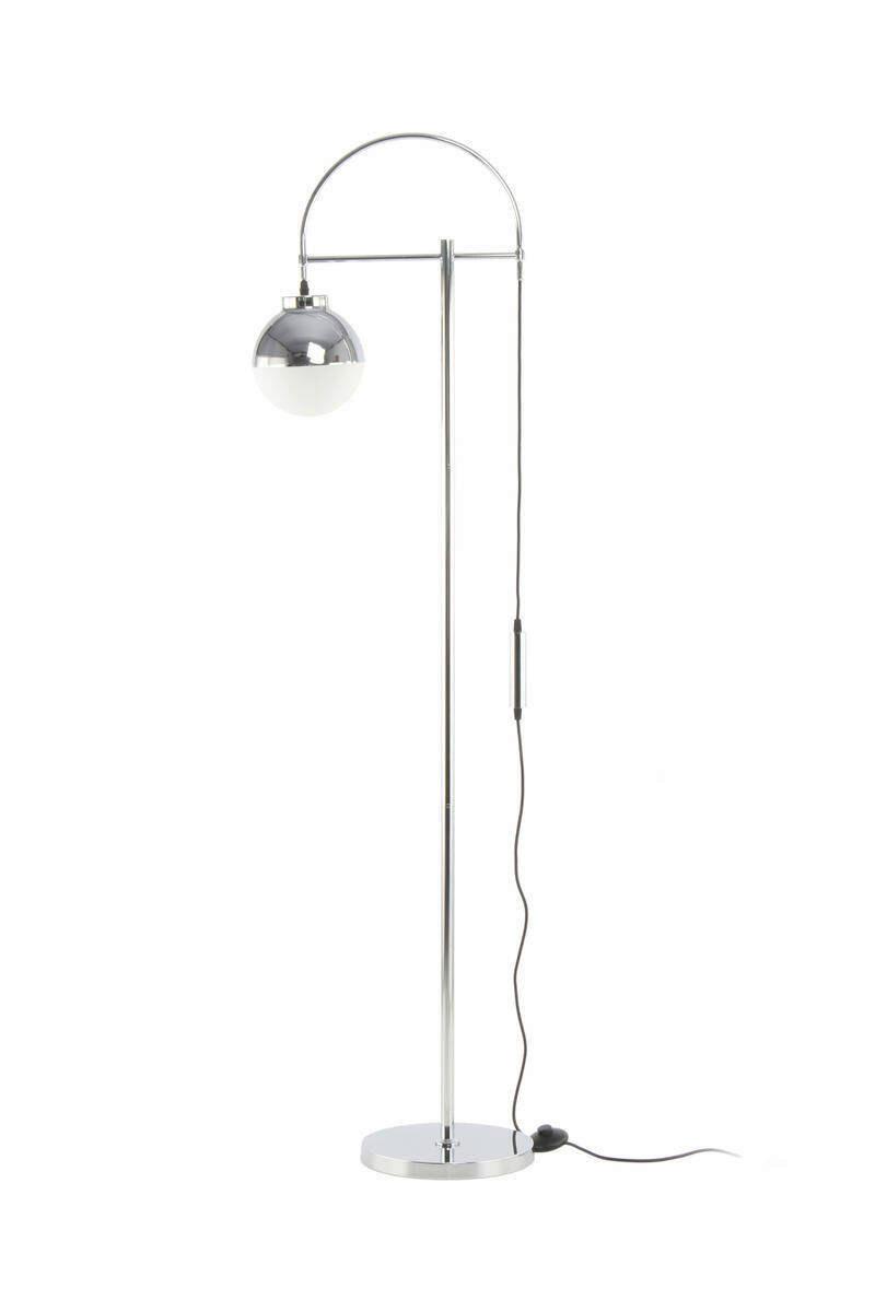 STEHLEUCHTE Weiß/Silber, E27, 40W - Silberfarben/Goldfarben, Design, Glas/Metall (44/160/44cm) - Kayoom