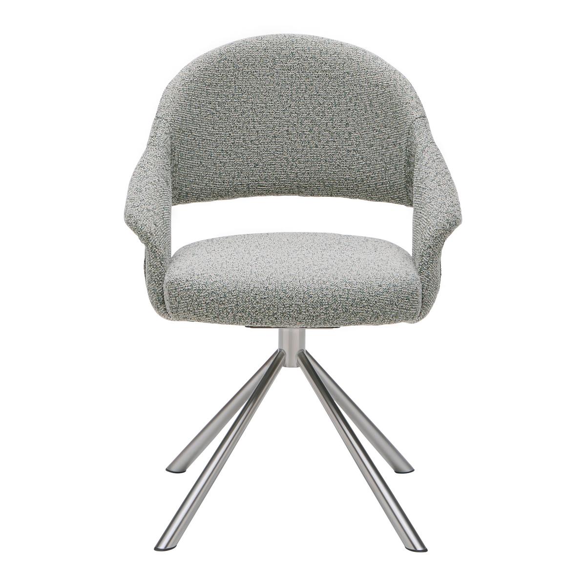 ŽIDLE S PODRUČKAMI PERAMA -TREND- - pastelově zelená/barvy nerez oceli, Moderní, kov/textil (61/83/61cm) - Mömax