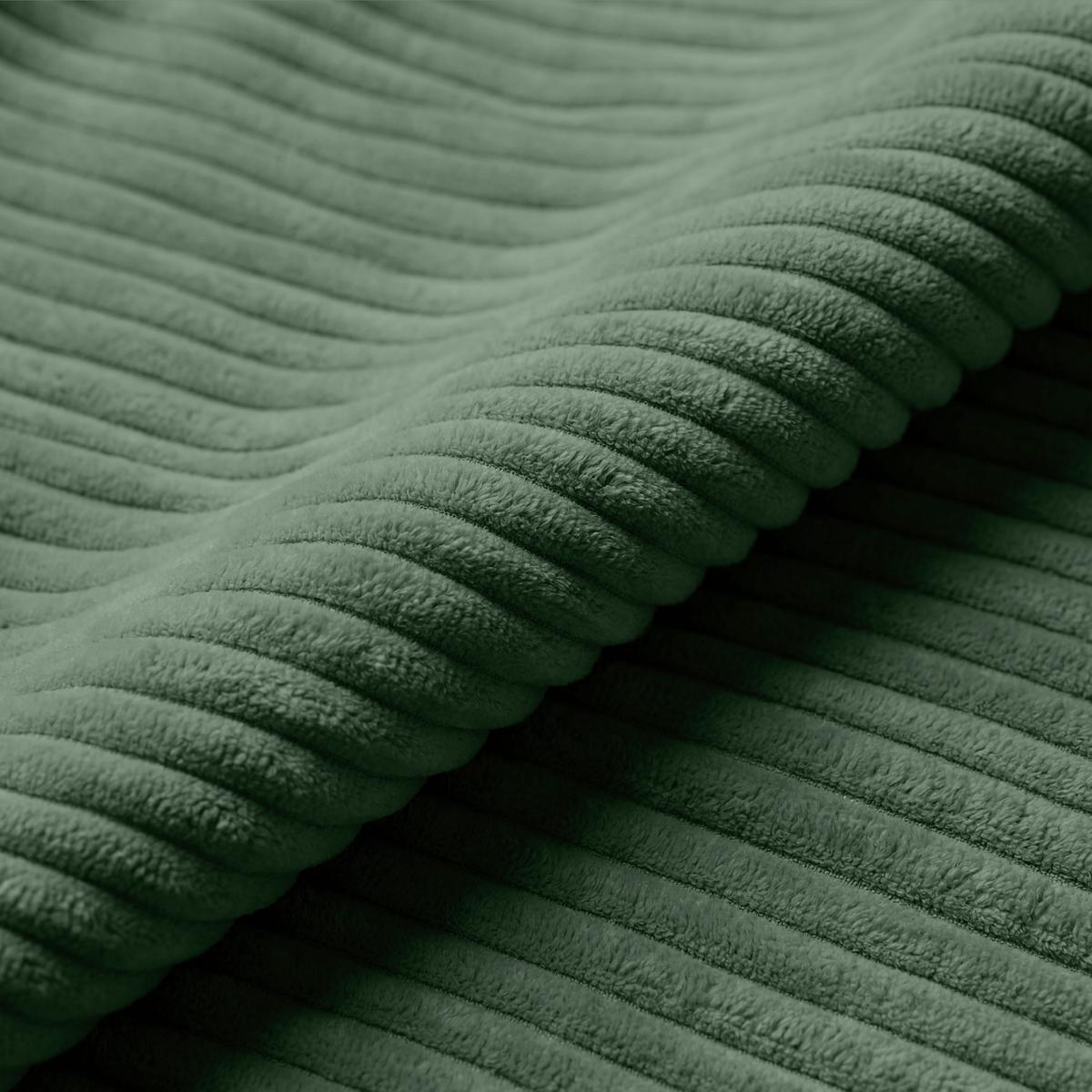 Rohová sedačka PEDRO, pravá, tmavě zelený manšestr - černá/tmavě zelená, Moderní, textil/plast (300/190cm) - Mömax