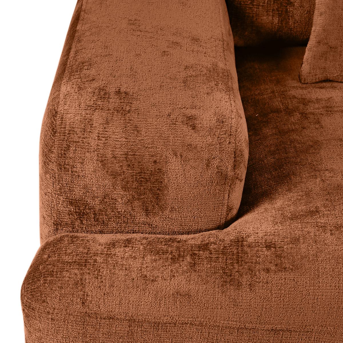 Bigsofa Mezino B: 282 cm Braun Chenille - Schwarz/Braun, KONVENTIONELL, Textil (282/73/115cm) - MID.YOU