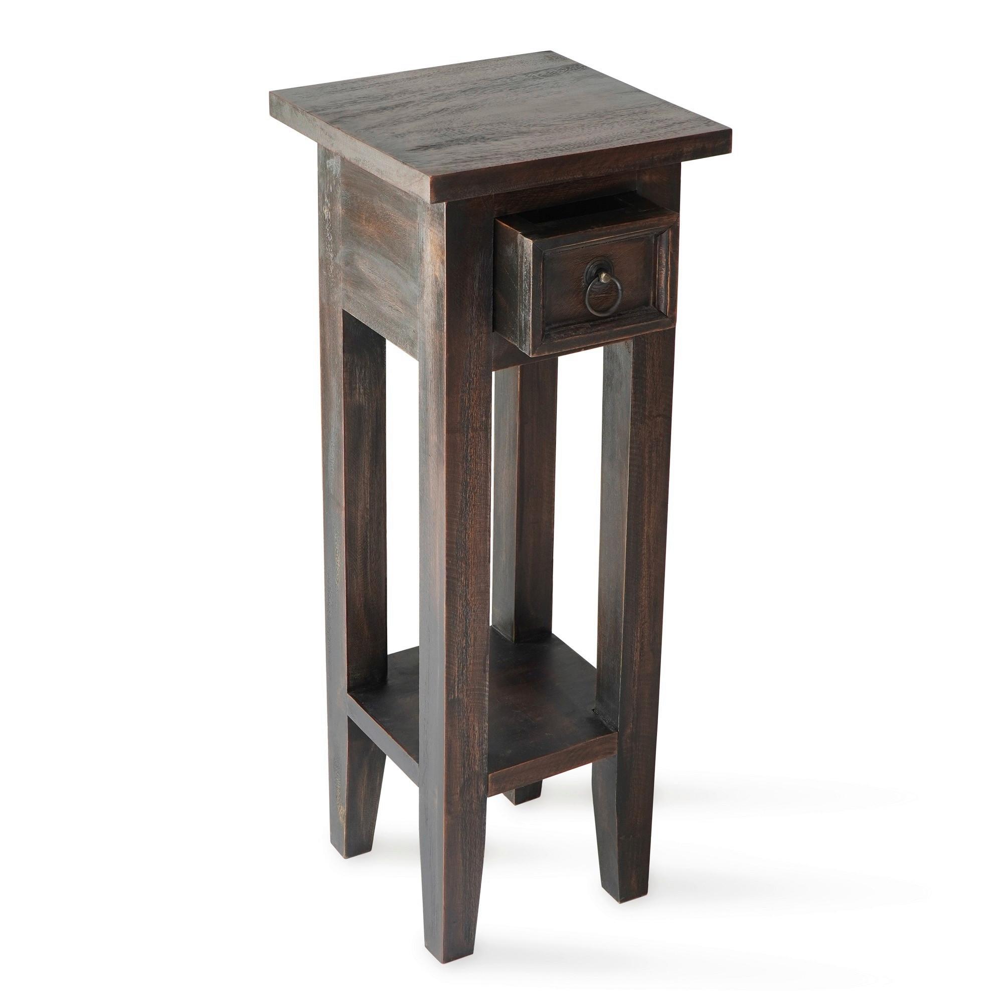 Beistelltisch Padea - Braun, Basics, Holz (25/25/67cm) - Gardenson