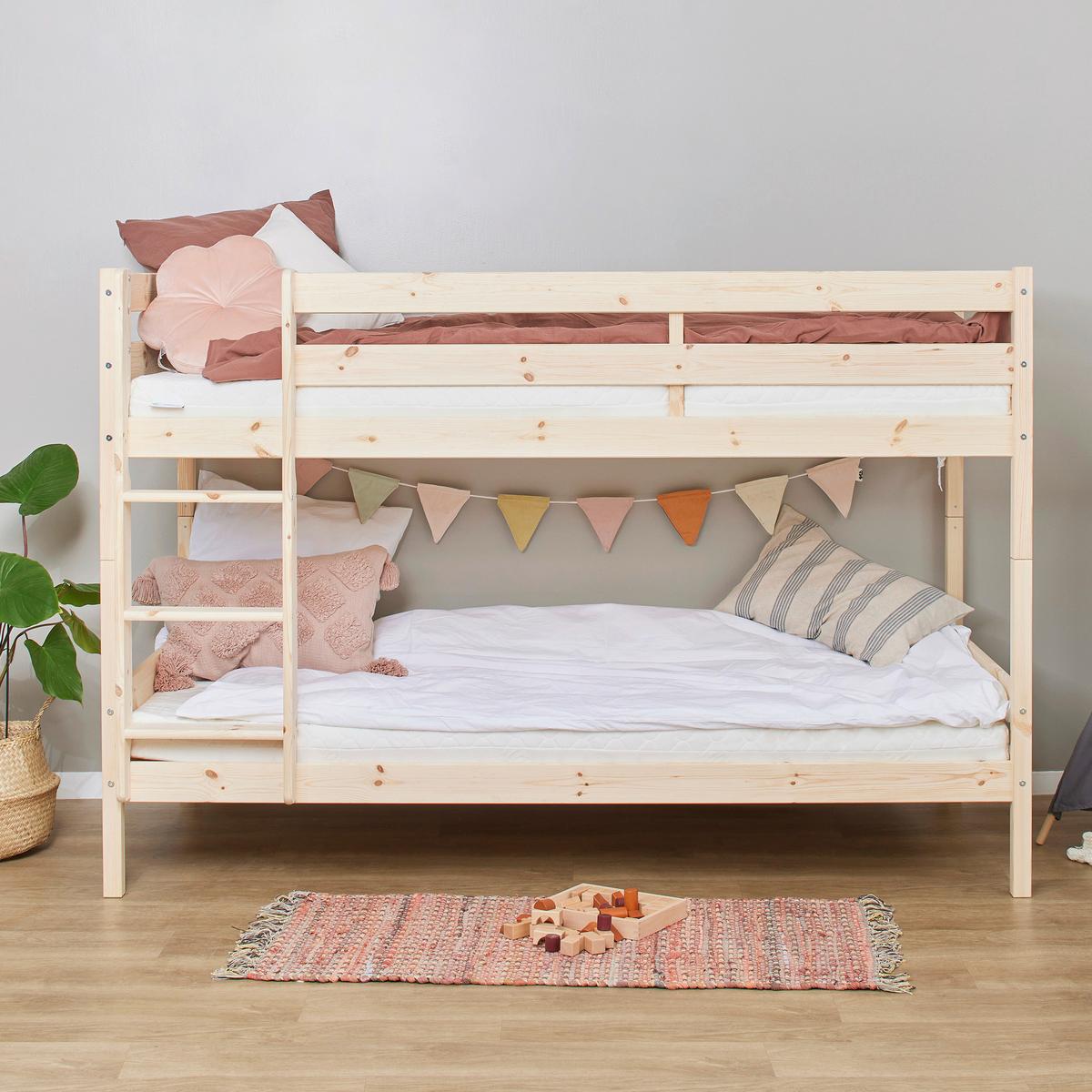Etagenbett Eco Comfort Kiefer Natur, Lf: 90x190 Cm - Naturfarben/Kieferfarben, MODERN, Holz (90/190cm) - MID.YOU
