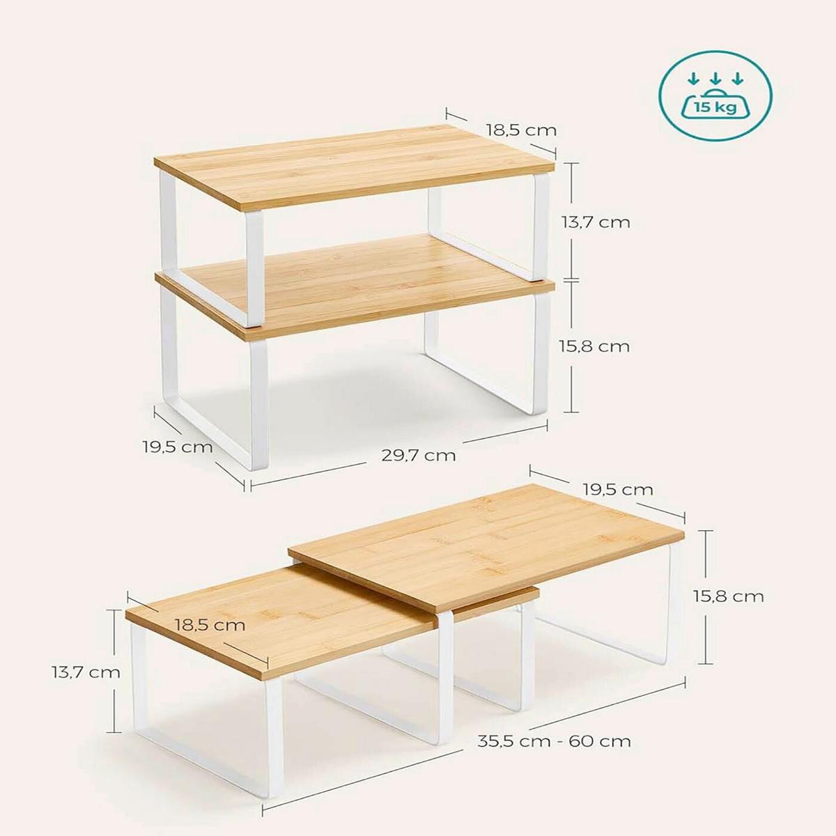 Küchenregal Holz/Metall, Silberfarben - Gelb, Basics, Holz/Metall (29,7/15,6/19,5cm)