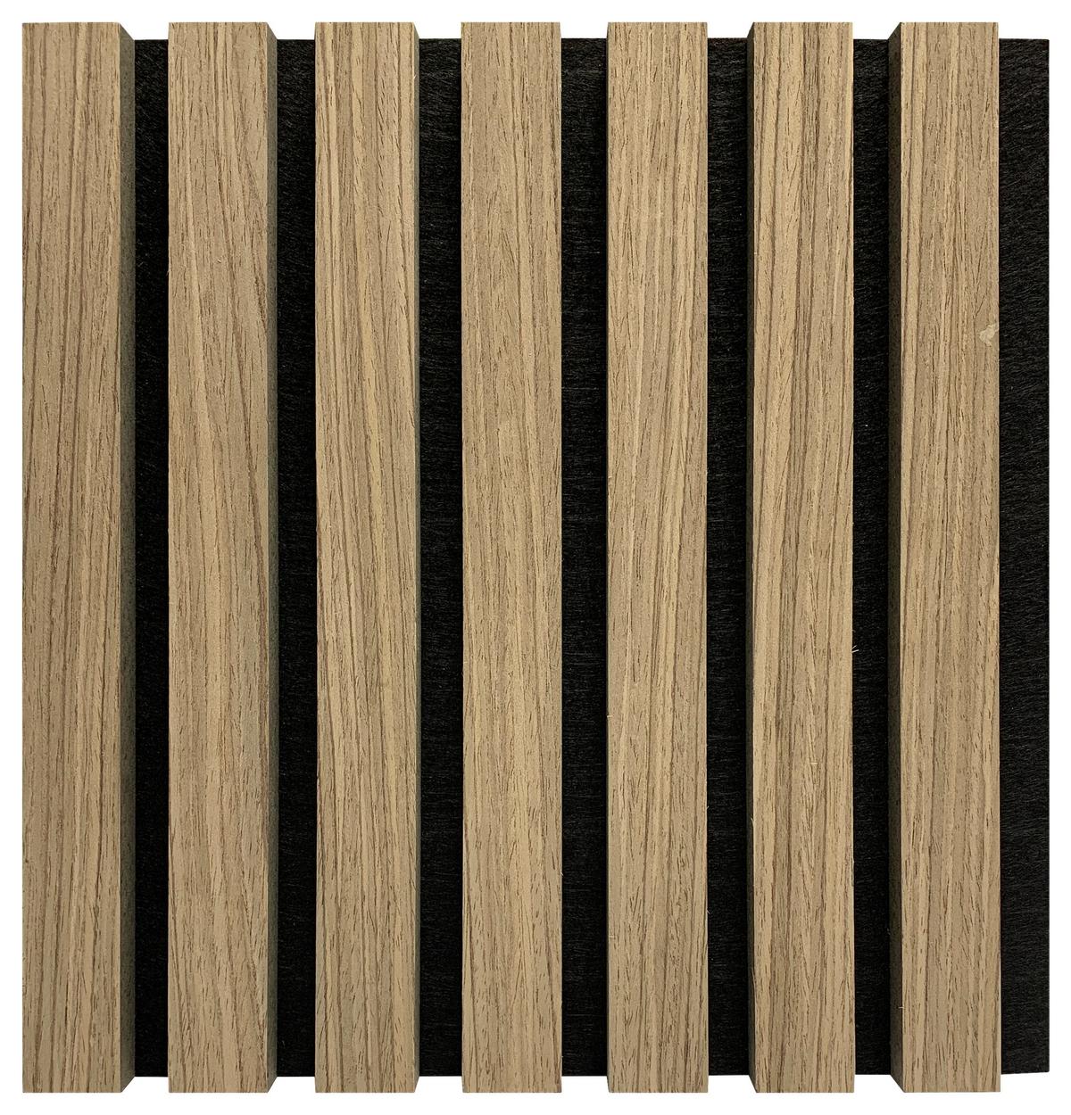 Akustikpaneel 4er Pkg. Lina - Walnussfarben, Trend, Holz/Kunststoff (52/52/2,1cm) - Luca Bessoni