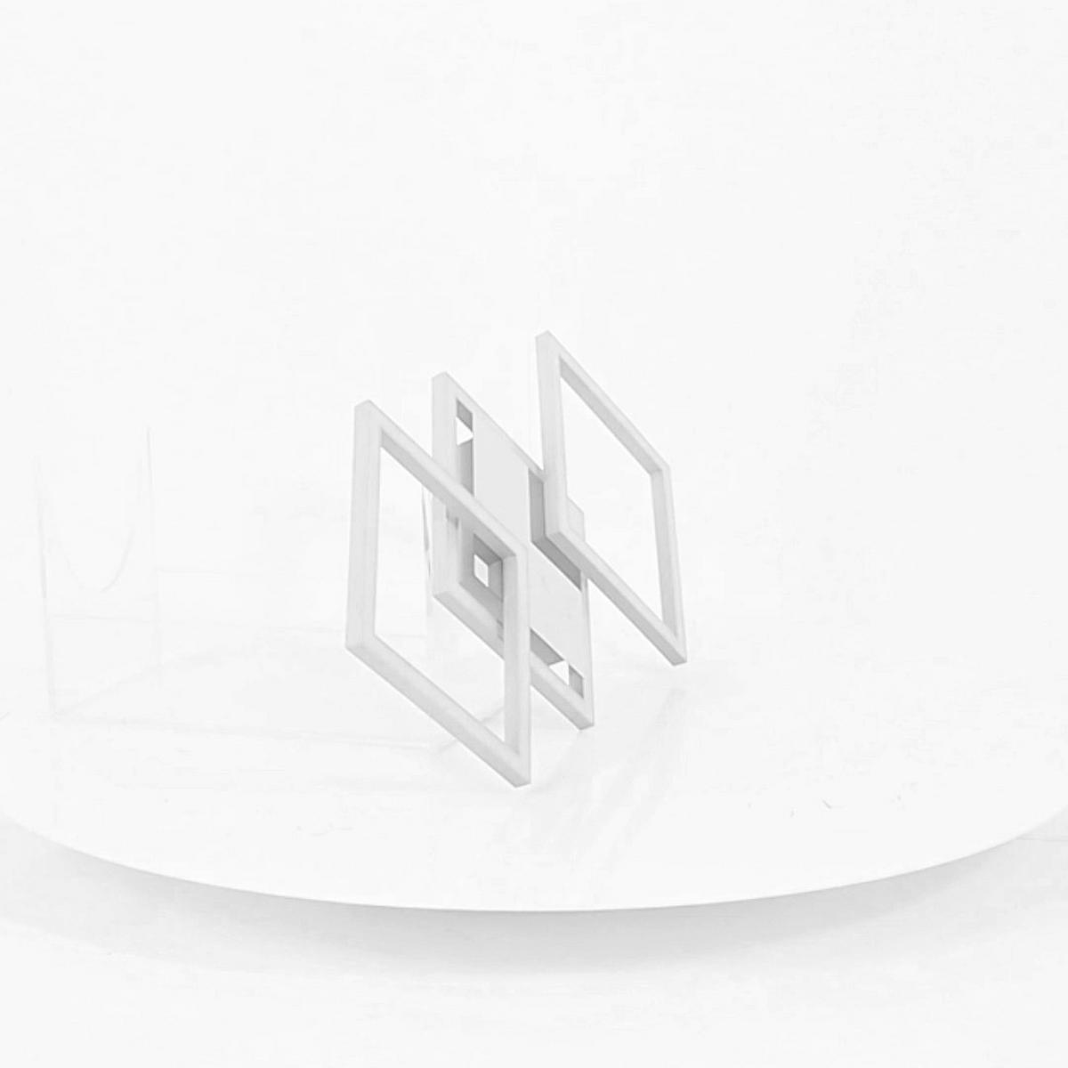 Led Mennyezeti Lámpa Nilya - krómszínű/homokszínű, Modern, műanyag/fém (63/27,5/4,5cm) - Luca Bessoni