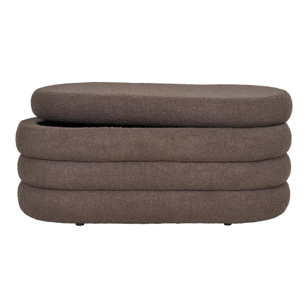 GARDEROBENBANK Dartford Braun B: 103cm - Schwarz/Braun, Design, Textil (103/44/44cm) - MID.YOU