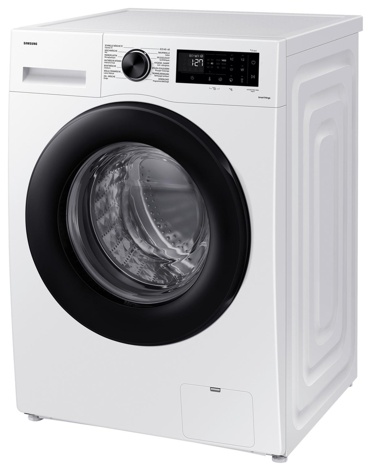 Waschmaschine Ww90cgc04aaeeg - Schwarz/Weiß, Basics, Glas/Kunststoff (60/85/55cm) - Samsung