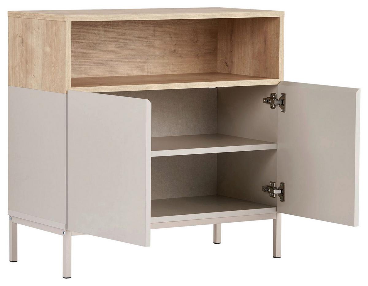 SIDEBOARD Sand-/Eichefarben B: 80cm - Sandfarben/Eichefarben, MODERN, Holzwerkstoff (80/80/40cm)