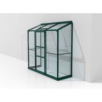 Anlehn-gewächshausbausatz Ida 1300 Esg3mm, Smaragd - Smaragdgrün, Basics, Glas/Metall (192,8/182,3/68,8cm)